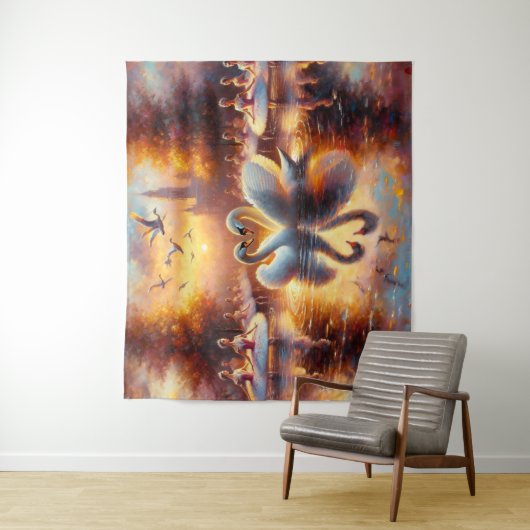 zwaan danstapijt wandkleed (In situ)