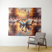 zwaan danstapijt wandkleed (In Situ (horizontaal))