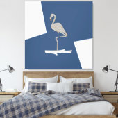 Zwaan, eenvoudig ontwerp canvas afdruk (Insitu (Slaapkamer))