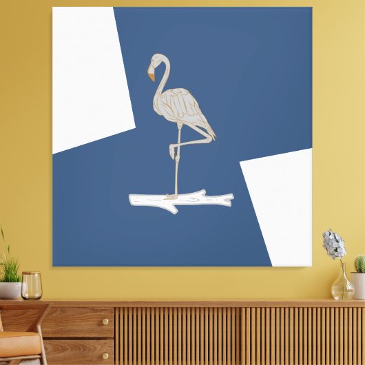 Zwaan, eenvoudig ontwerp canvas afdruk (Insitu (Woonkamer))
