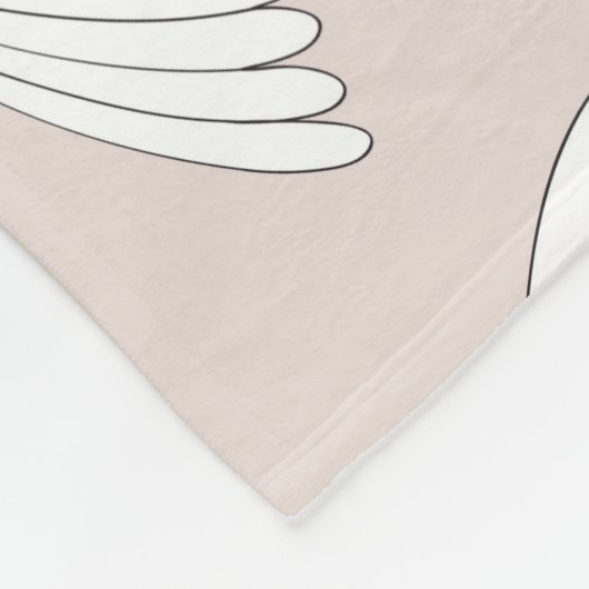 Zwaan Elegantie: ornamentaal wit patroon. Fleece Deken (Hoek)