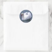 ZWAAN ELEGANTIE RONDE STICKER (Tas)