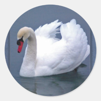 ZWAAN ELEGANTIE RONDE STICKER