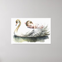 Zwaan en Baby, Baby shower, Baby Room, Kunstwerk