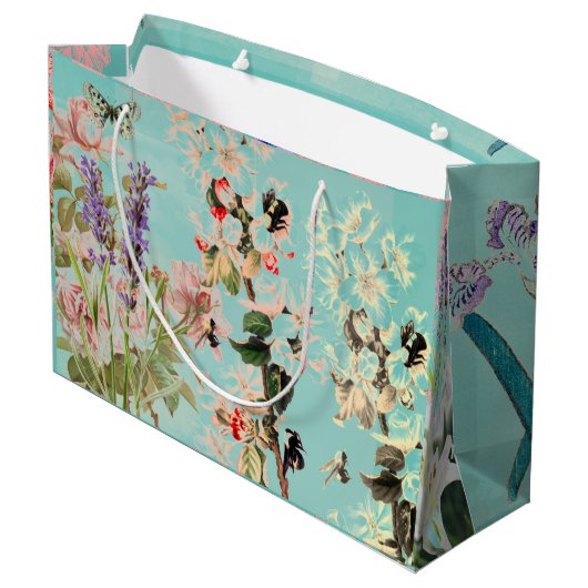 ZWAAN EN BLOEMEN Gift Bag Groot Cadeauzakje (Achterkant Gekanteld)