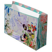 ZWAAN EN BLOEMEN Gift Bag Groot Cadeauzakje (Voorkant Gekanteld)