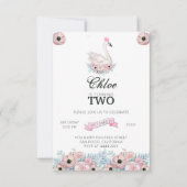 Zwaan en Kroon Verjaardag Kaart (Voorkant)