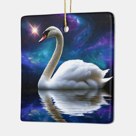 Zwaan en Ster Keramisch Ornament (Links)