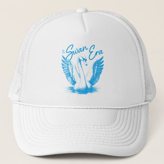  Zwaan Era Blauwe Print Trucker Pet (Voorkant)