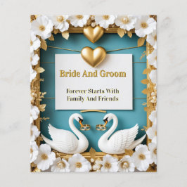 Zwaan Huwelijksframe Voor Luxe Huwelijksdecoratie Flyer