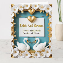Zwaan Huwelijksframe Voor Luxe Huwelijksdecoratie Kaart