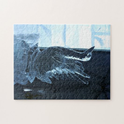 Zwaan Ijssculptuur, Quebec, Canada Legpuzzel (Horizontaal)