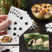 zwaan in het meer pokerkaarten (Insitu)
