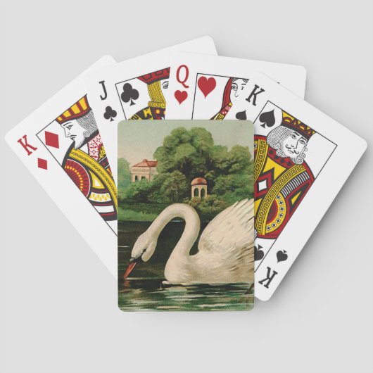 zwaan in het meer pokerkaarten (Achterkant)