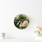  zwaan in het meer ronde klok (Huis)