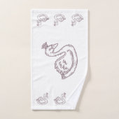 Zwaan in kroon bad handdoek (Handdoek)