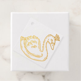 Zwaan in kroon bedankjes labels