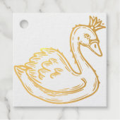 Zwaan in kroon bedankjes labels (Voorkant)