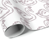 Zwaan in kroon cadeaupapier (Rol Hoek)