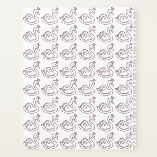 Zwaan in kroon planner (Achterkant)