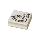Zwaan in kroon rubberstempel (Stempel)