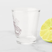 Zwaan in kroon shot glas (Rechts)