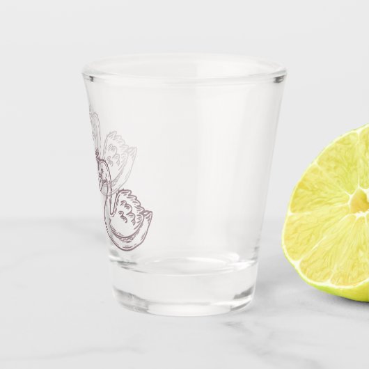 Zwaan in kroon shot glas (Rechts)