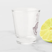 Zwaan in kroon shot glas (Links)