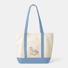 Zwaan in kroon tote bag