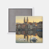 Zwaan in Zürich Zwitserland Reizen Magneet (Voorkant / Achterkant)