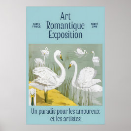 Zwaan Kunstprint 1996 Parijs Romantische Tentoonst Poster