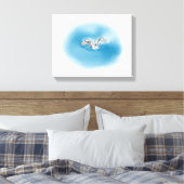 Zwaan Landing In Water Canvas Kunst (Insitu (Slaapkamer))