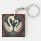 Zwaan Liefde 1 Sleutelhanger (Achterkant)