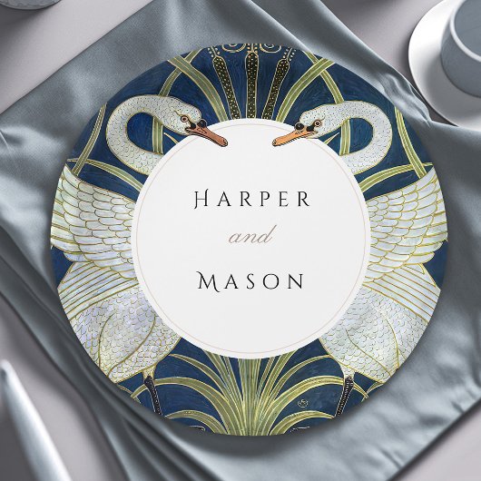 zwaan liefde bruiloft papieren bordje