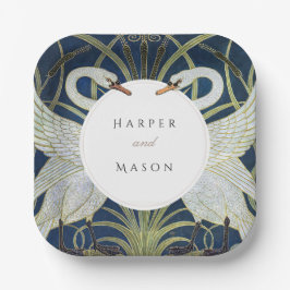  zwaan liefde bruiloft papieren bordje