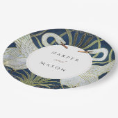 zwaan liefde bruiloft papieren bordje (Gekanteld)