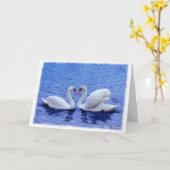 zwaan liefde kaart (Gele Bloem)