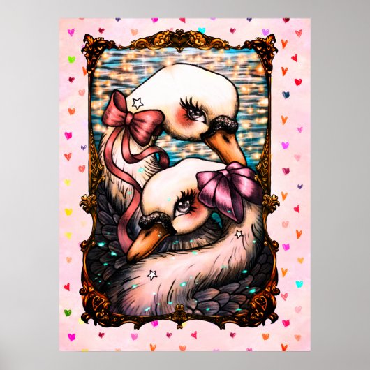 Zwaan Liefhebbers  Poster (Voorkant)