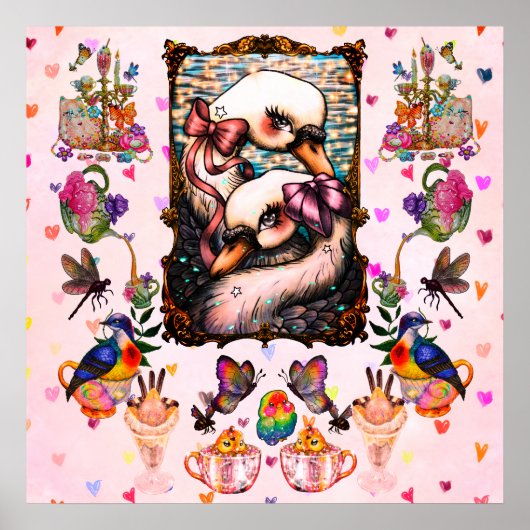 Zwaan liefhebbers poster (Voorkant)