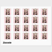 Zwaan liefhebbers vierkante sticker (Vel)