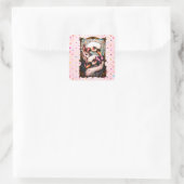 Zwaan liefhebbers vierkante sticker (Tas)