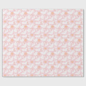 Zwaan Meisje Verjaardag Naam Roze Wrapping Papier (Vlak)