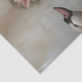 Zwaan met een Blush Pink Flower Painting Decoupage Tissuepapier (Detail)