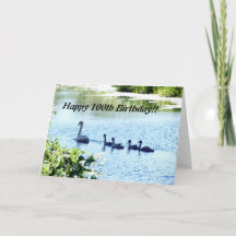 Zwaan met jongen op rivier