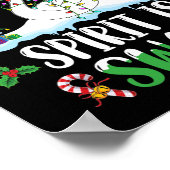 Zwaan met kerstmuts Kerstmis - Kerstgeest Is Poster (Hoek)