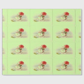 Zwaan met Roos Gift Wrapping Paper Cadeaupapier (Vlak)