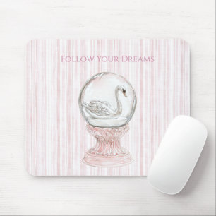 Zwaan met roze strepen muismat