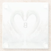 Zwaan Monogram Glazen Onderzetter (Achterkant)