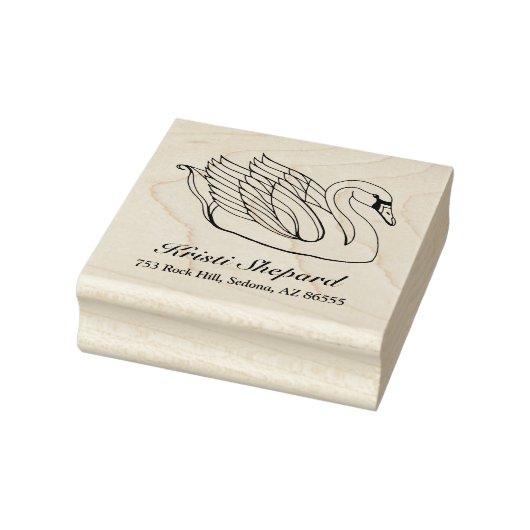 zwaan Naam Adres Rubberstempel (Stempel)