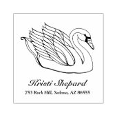  zwaan Naam Adres Rubberstempel (Afrduk)